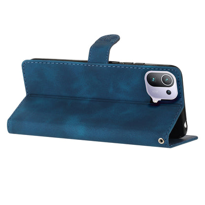 Imprinted Flower Phone Case for Xiaomi Mi 11 Pro , Shockproof Wallet Stand PU Leather Phone Cover