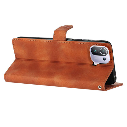 Imprinted Flower Phone Case for Xiaomi Mi 11 Pro , Shockproof Wallet Stand PU Leather Phone Cover