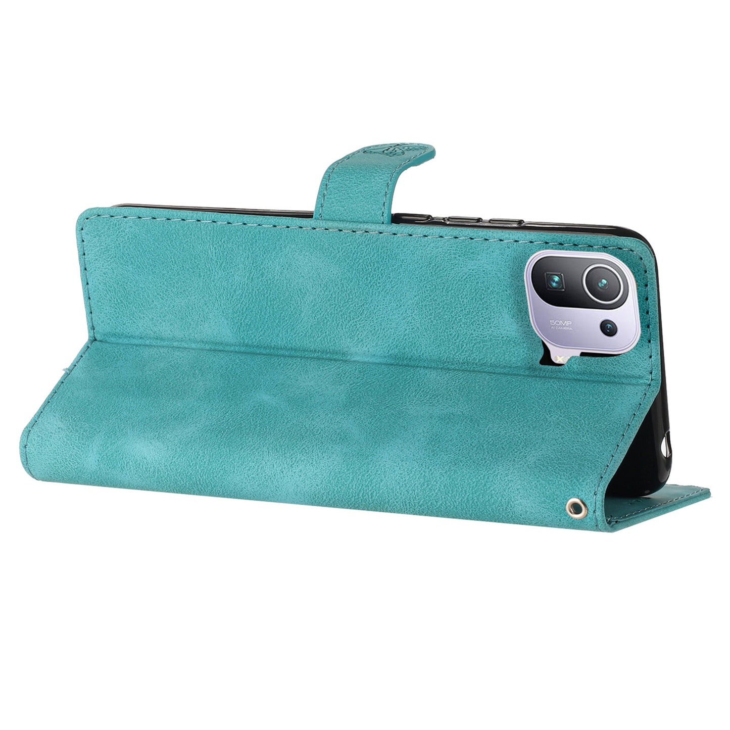 Imprinted Flower Phone Case for Xiaomi Mi 11 Pro , Shockproof Wallet Stand PU Leather Phone Cover