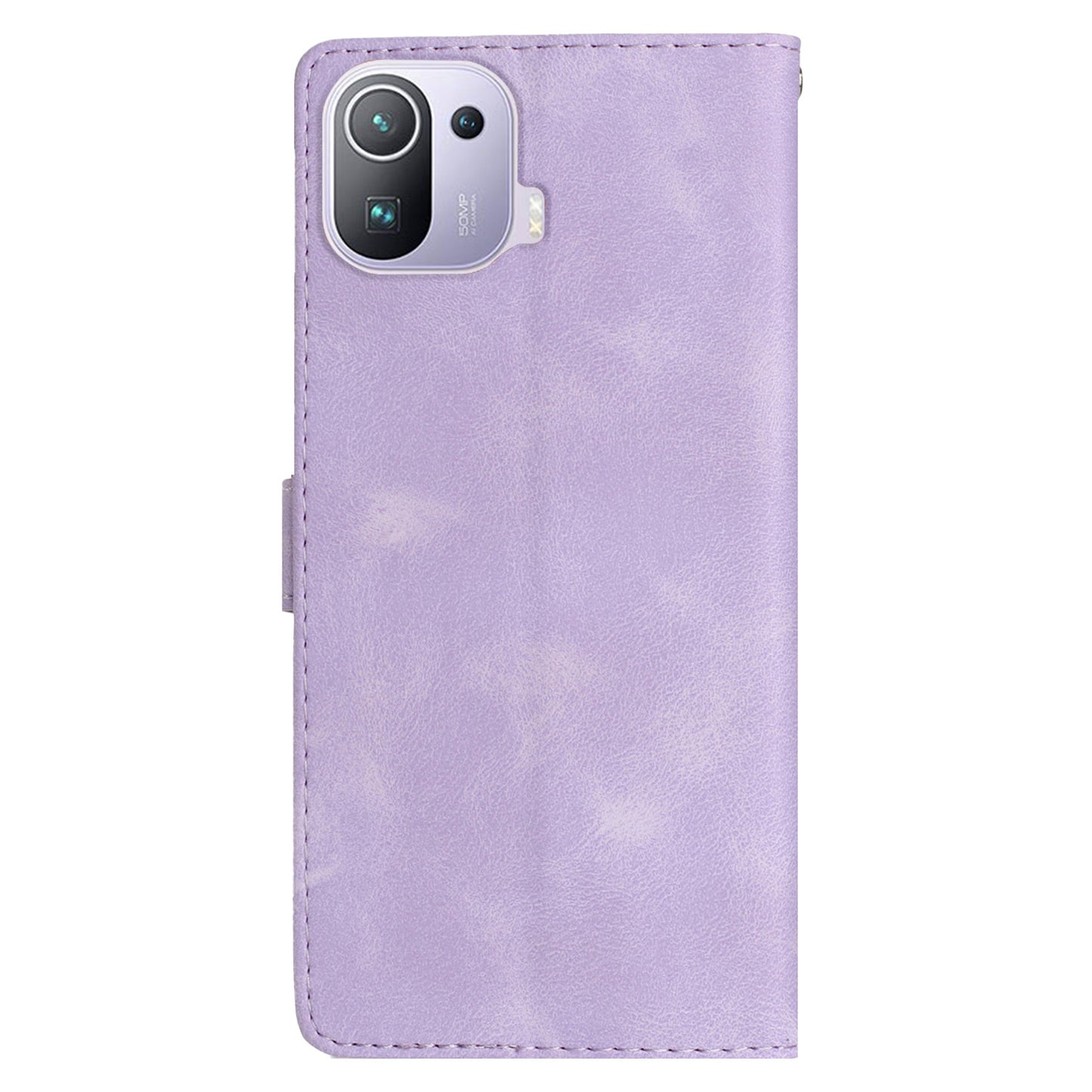 Imprinted Flower Phone Case for Xiaomi Mi 11 Pro , Shockproof Wallet Stand PU Leather Phone Cover