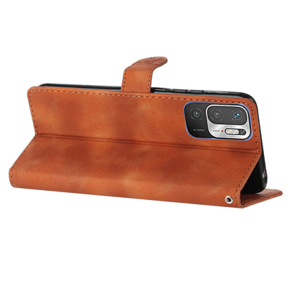 For Xiaomi Redmi Note 10 5G / Redmi Note 10T 5G / Poco M3 Pro 5G / 4G Leather Phone Cover Imprinted Flower Wallet Stand Phone Case