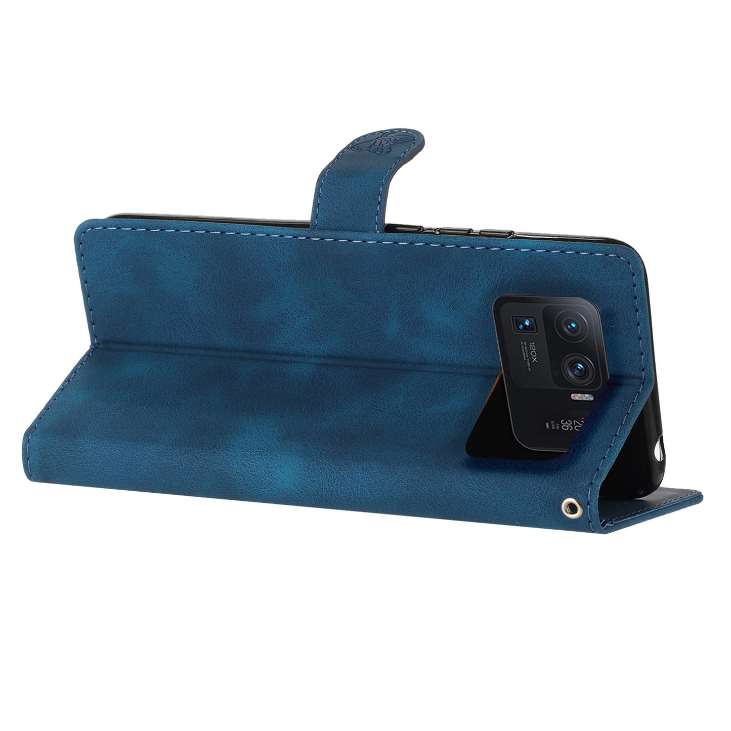 For Xiaomi Mi 11 Ultra Wallet Phone Shell Imprinted Flower Anti-Scratch Leather Mobile Phone Stand Case