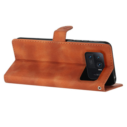 For Xiaomi Mi 11 Ultra Wallet Phone Shell Imprinted Flower Anti-Scratch Leather Mobile Phone Stand Case