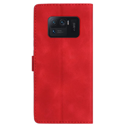 For Xiaomi Mi 11 Ultra Wallet Phone Shell Imprinted Flower Anti-Scratch Leather Mobile Phone Stand Case