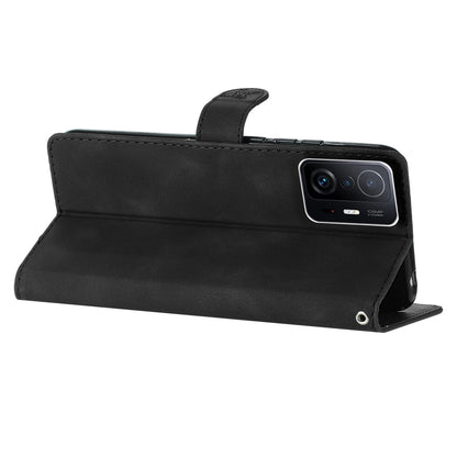 For Xiaomi 11T Pro 5G / 11T 5G Phone Cover Shell TPU+PU Leather Wallet Stand Imprinted Flower Cell Phone Case