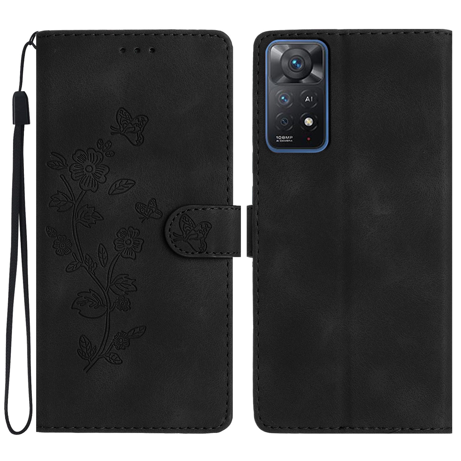 For Xiaomi Redmi Note 11 Pro 5G (Qualcomm) / Note 11 Pro 4G (MediaTek) / Note 12 Pro 4G Leather Case Stand Wallet Phone Cover