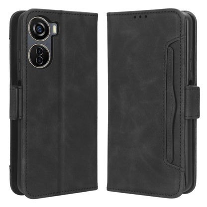For ZTE Axon 40 Lite PU Leather Case Multiple Card Slots Phone Cover with Stand Wallet