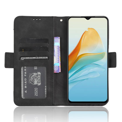 For ZTE Axon 40 Lite PU Leather Case Multiple Card Slots Phone Cover with Stand Wallet