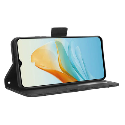 For ZTE Axon 40 Lite PU Leather Case Multiple Card Slots Phone Cover with Stand Wallet