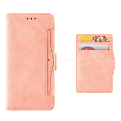 For ZTE Axon 40 Lite PU Leather Case Multiple Card Slots Phone Cover with Stand Wallet