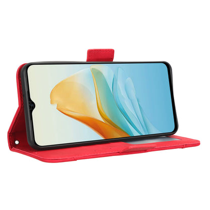 For ZTE Axon 40 Lite PU Leather Case Multiple Card Slots Phone Cover with Stand Wallet