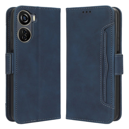 For ZTE Axon 40 Lite PU Leather Case Multiple Card Slots Phone Cover with Stand Wallet