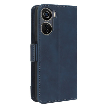 For ZTE Axon 40 Lite PU Leather Case Multiple Card Slots Phone Cover with Stand Wallet