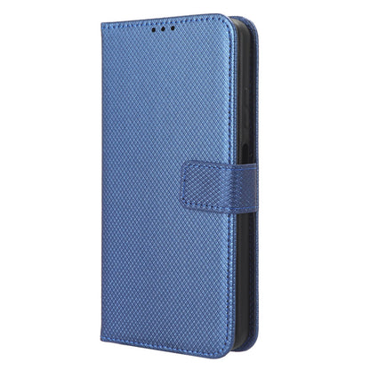 For ZTE Axon 40 Lite PU Leather Phone Case Stand Wallet Diamond Texture Phone Cover