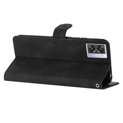 For Oppo A57 4G / A57 (2022) 5G / A77 5G Imprint Flower Cover Leather Wallet Stand Shockproof Cell Phone Case