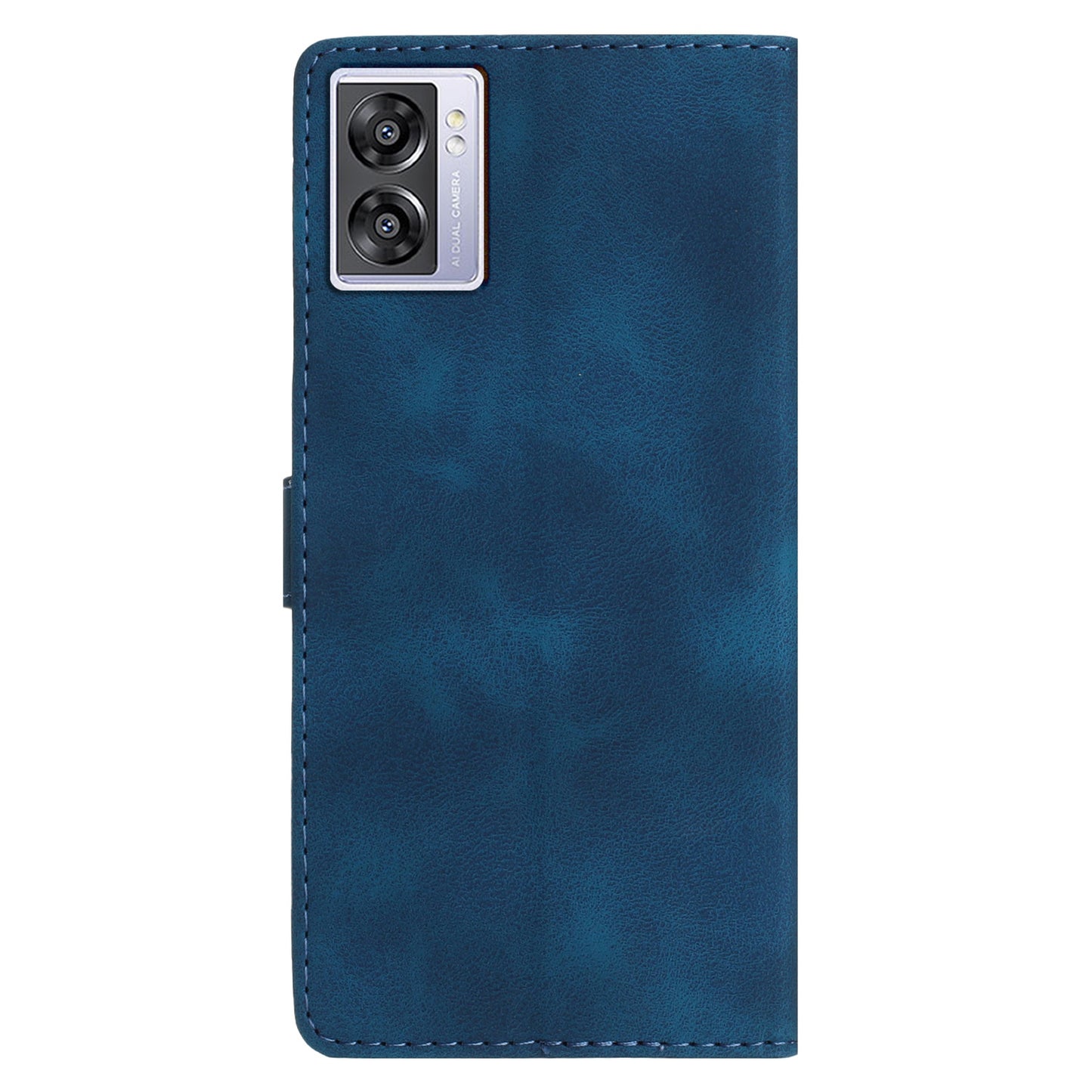 For Oppo A57 4G / A57 (2022) 5G / A77 5G Imprint Flower Cover Leather Wallet Stand Shockproof Cell Phone Case