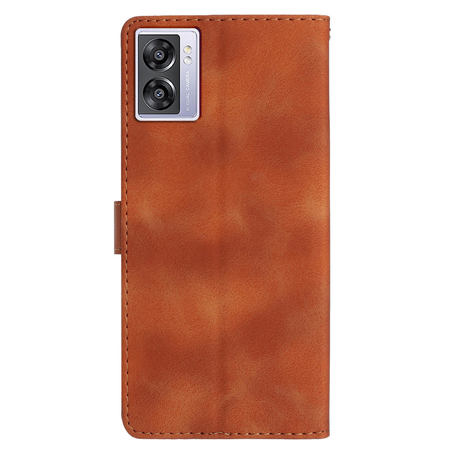 For Oppo A57 4G / A57 (2022) 5G / A77 5G Imprint Flower Cover Leather Wallet Stand Shockproof Cell Phone Case