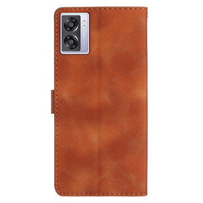 For Oppo A57 4G / A57 (2022) 5G / A77 5G Imprint Flower Cover Leather Wallet Stand Shockproof Cell Phone Case