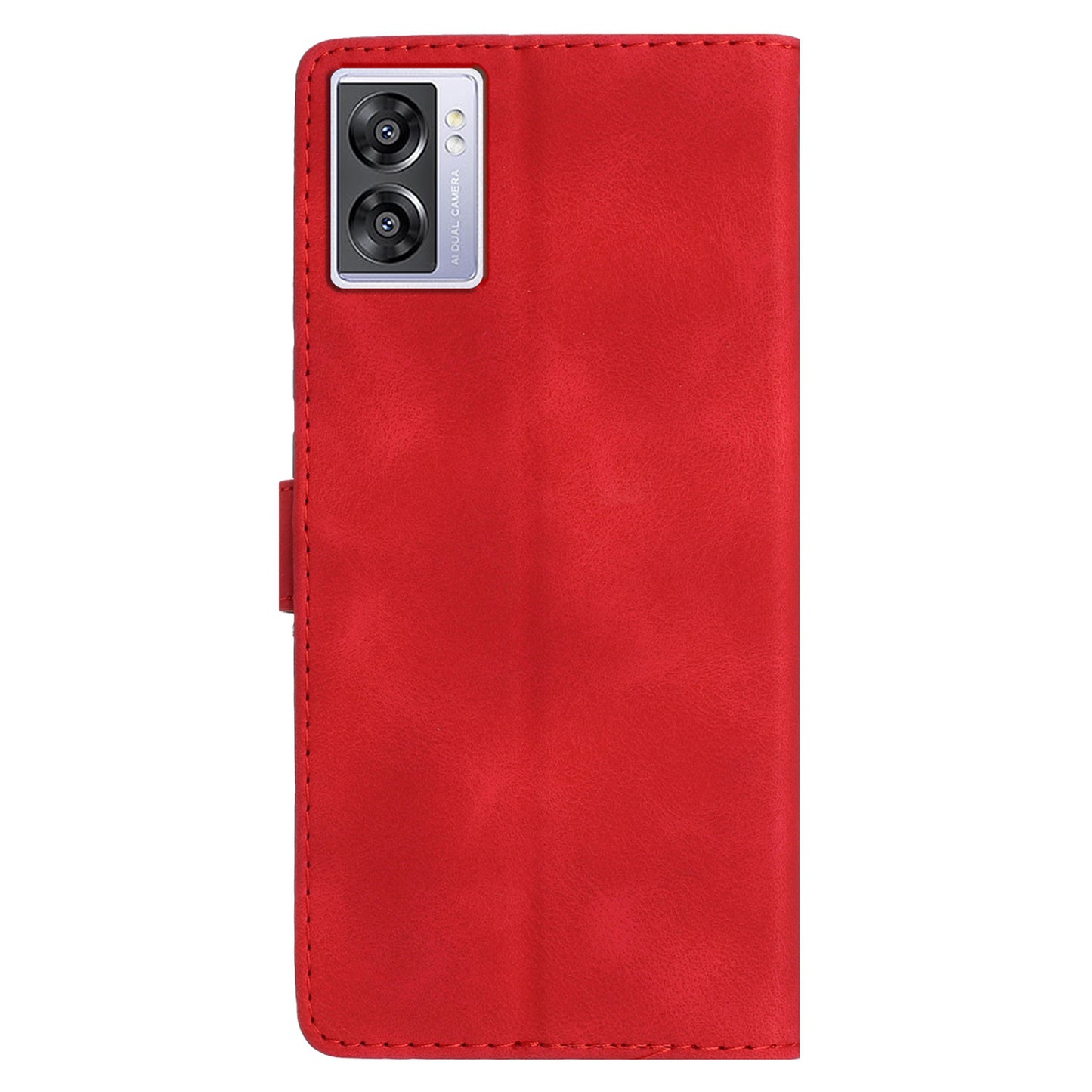 For Oppo A57 4G / A57 (2022) 5G / A77 5G Imprint Flower Cover Leather Wallet Stand Shockproof Cell Phone Case