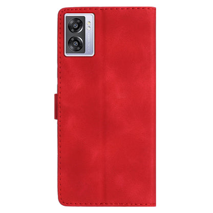 For Oppo A57 4G / A57 (2022) 5G / A77 5G Imprint Flower Cover Leather Wallet Stand Shockproof Cell Phone Case