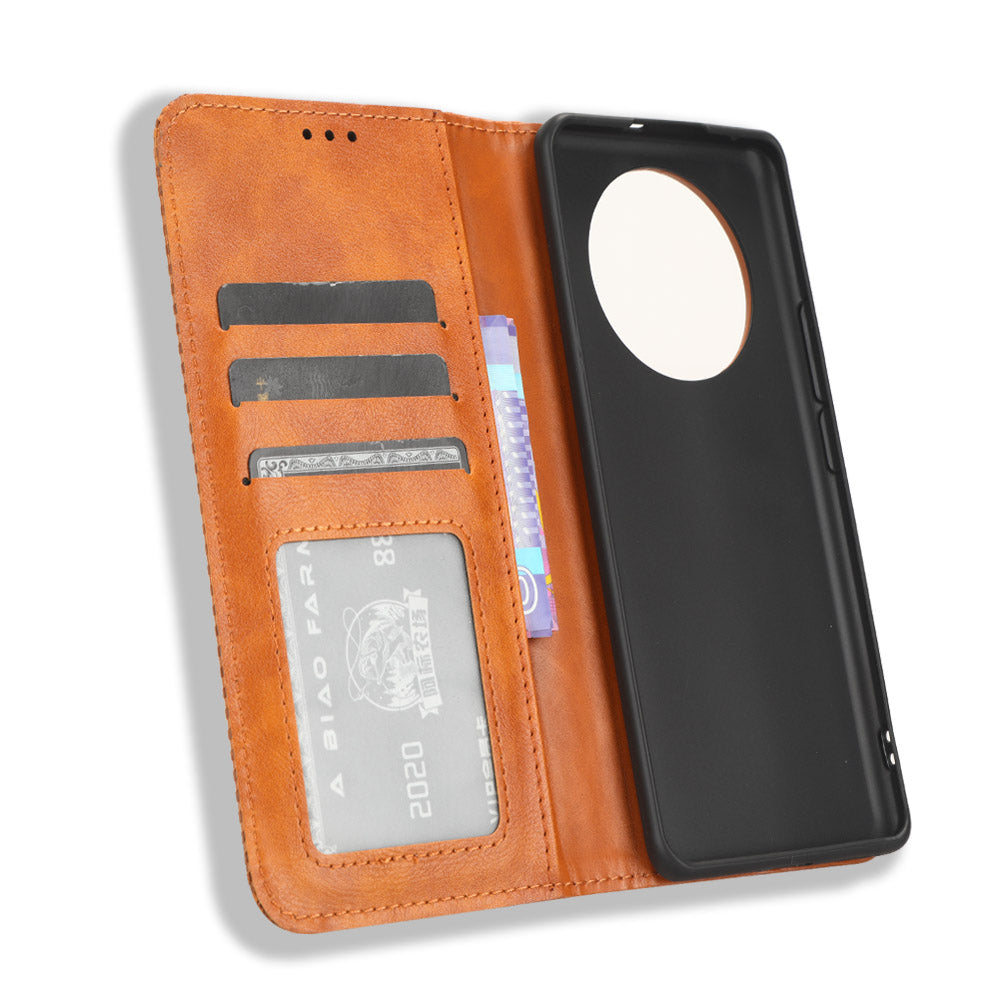 Leather Case for Realme 11 Pro+ 5G / 11 Pro 5G , Stand Wallet Retro Phone Cover