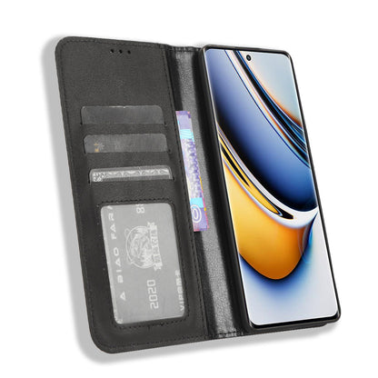 Leather Case for Realme 11 Pro+ 5G / 11 Pro 5G , Stand Wallet Retro Phone Cover