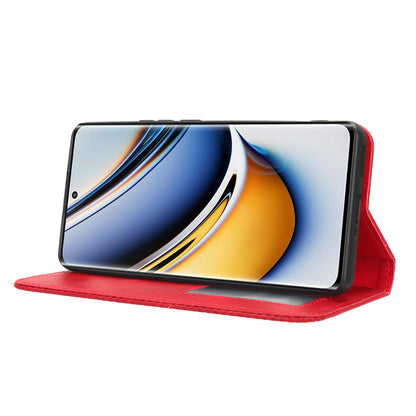 Leather Case for Realme 11 Pro+ 5G / 11 Pro 5G , Stand Wallet Retro Phone Cover