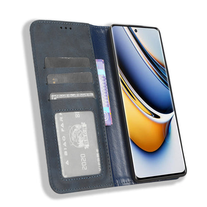 Leather Case for Realme 11 Pro+ 5G / 11 Pro 5G , Stand Wallet Retro Phone Cover