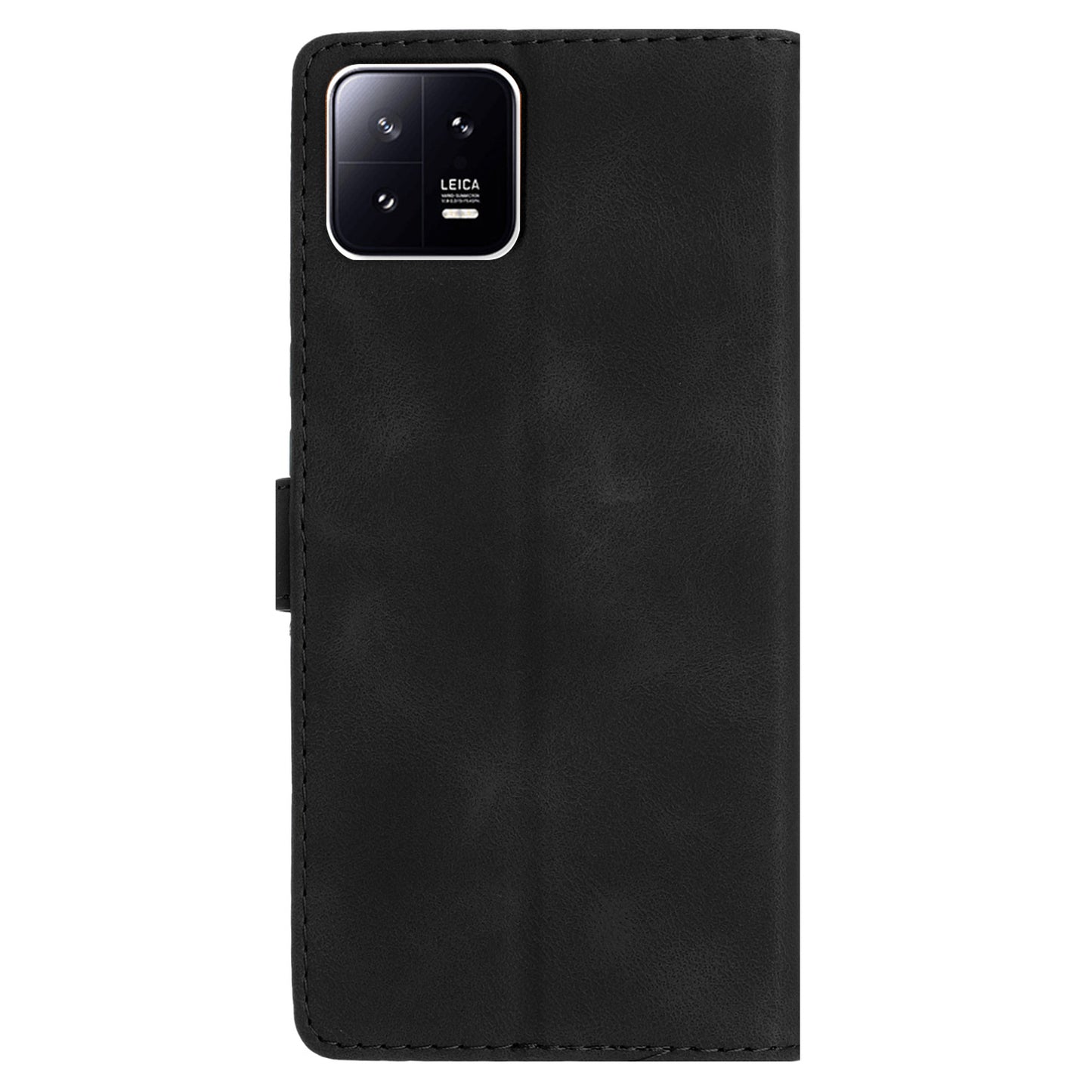 PU Leather Wallet Case for Xiaomi 13 , Full Protection Flower Imprint Stand Phone Cover