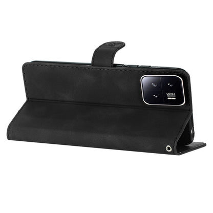 PU Leather Wallet Case for Xiaomi 13 , Full Protection Flower Imprint Stand Phone Cover