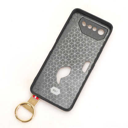 For Asus ROG Phone 7 5G Wristband Kickstand Phone Case PU Leather Coated PC+TPU Cover with Bottle Opener