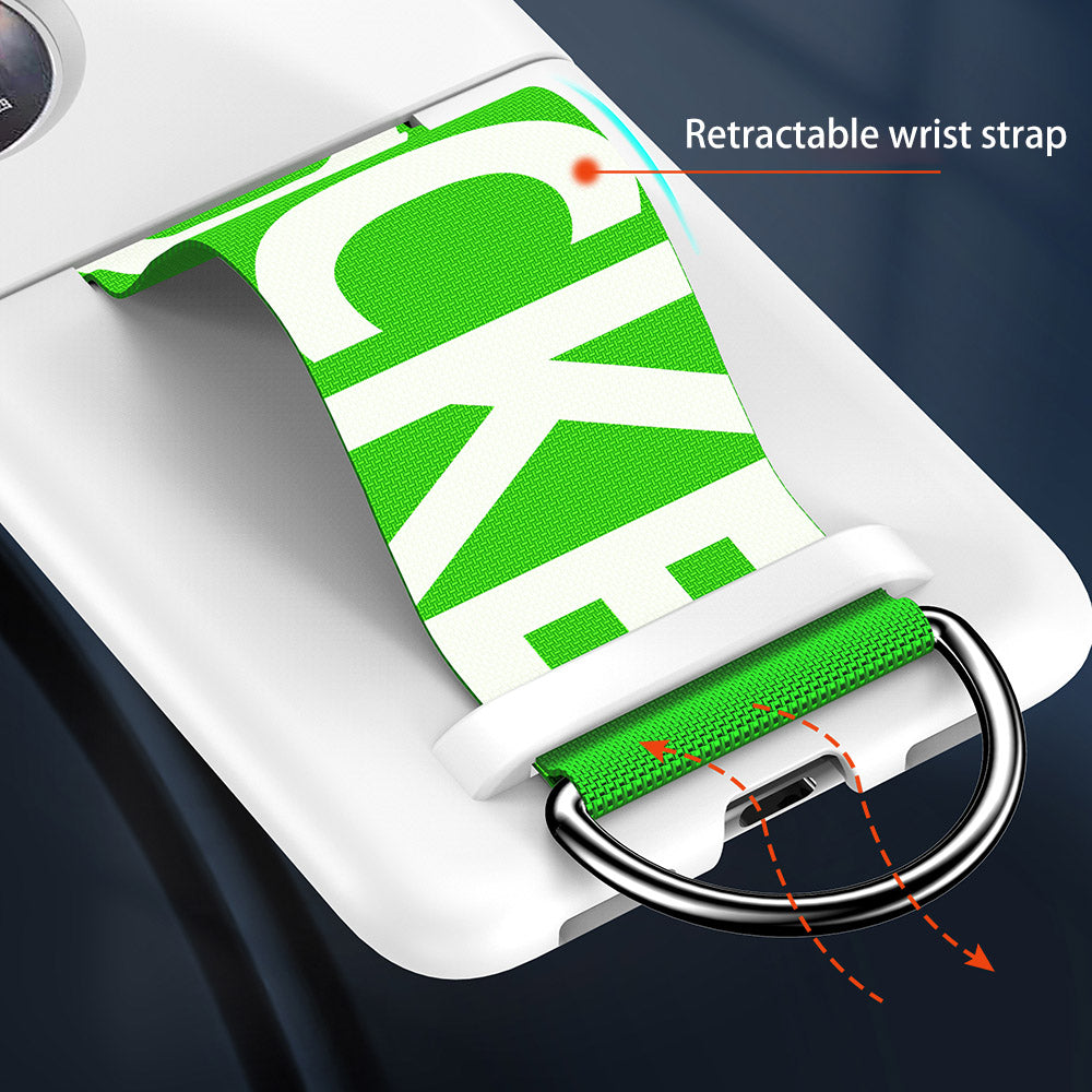For Huawei P50 Pocket Rubberized Phone Case Wrist Strap Hard PC Protective Phone Cover