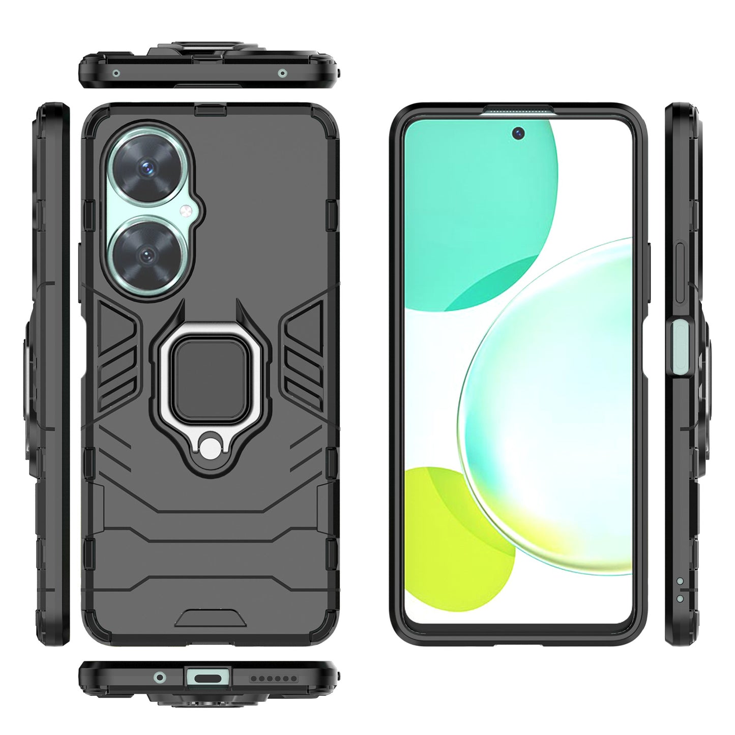 For Huawei Nova 11i Soft TPU Hard PC Phone Case Kickstand Shockproof Cover