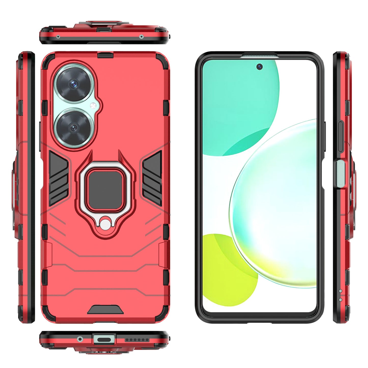 For Huawei Nova 11i Soft TPU Hard PC Phone Case Kickstand Shockproof Cover