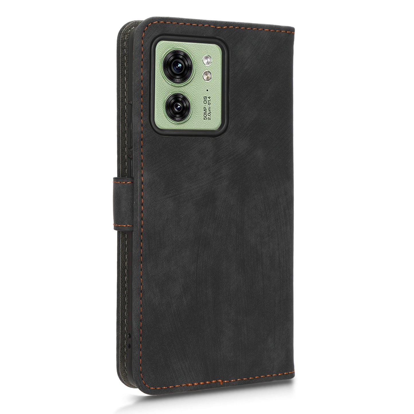 RFID Blocking Wallet Cover for Motorola Edge 40 5G , PU Leather Stand Phone Protective Case with Strap