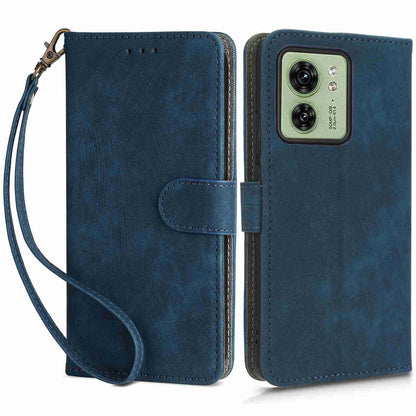 RFID Blocking Wallet Cover for Motorola Edge 40 5G , PU Leather Stand Phone Protective Case with Strap