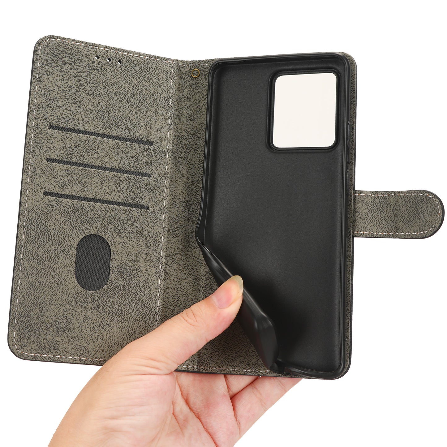 RFID Blocking Wallet Cover for Motorola Edge 40 5G , PU Leather Stand Phone Protective Case with Strap