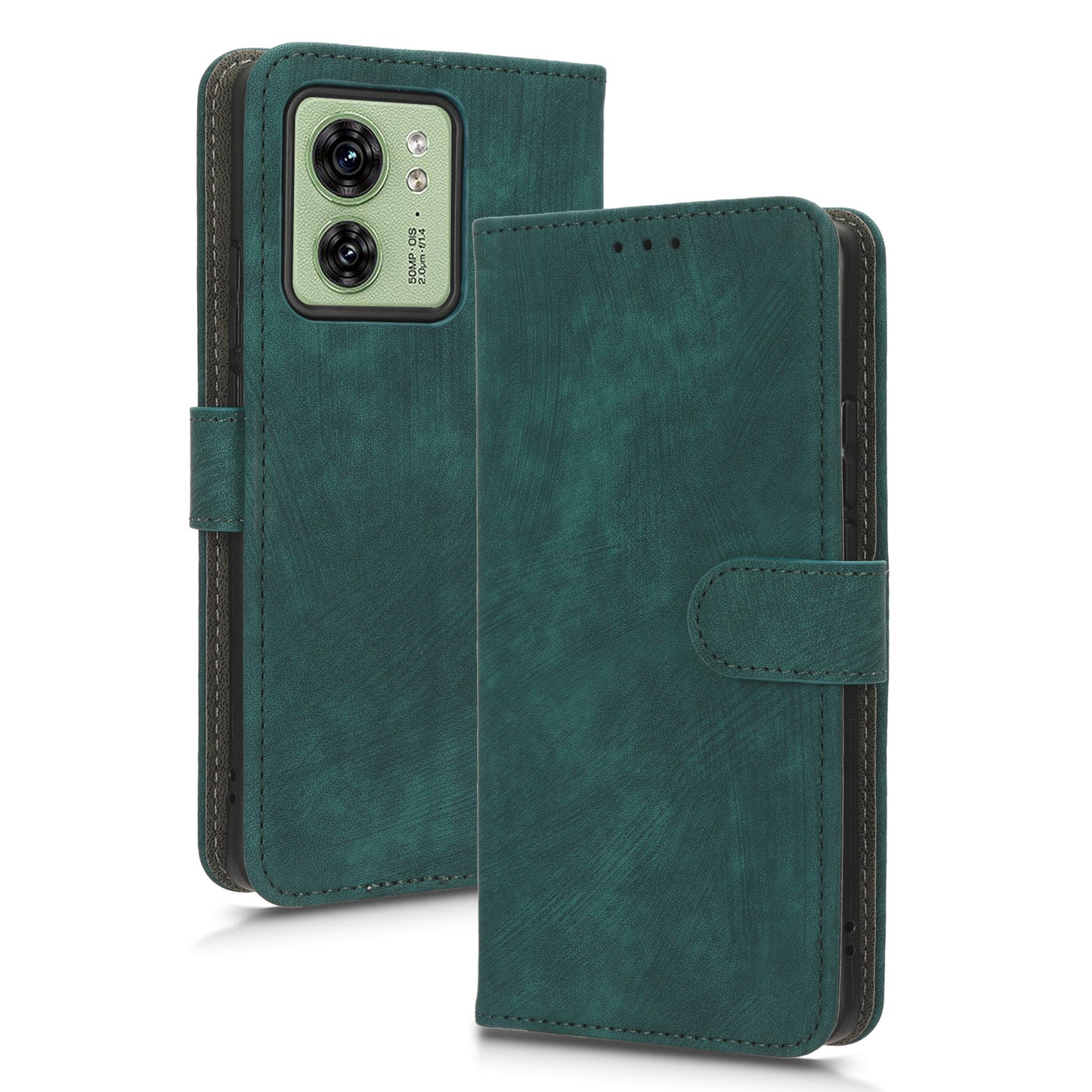 RFID Blocking Wallet Cover for Motorola Edge 40 5G , PU Leather Stand Phone Protective Case with Strap