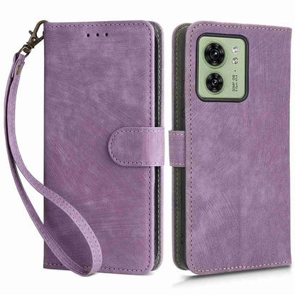 RFID Blocking Wallet Cover for Motorola Edge 40 5G , PU Leather Stand Phone Protective Case with Strap