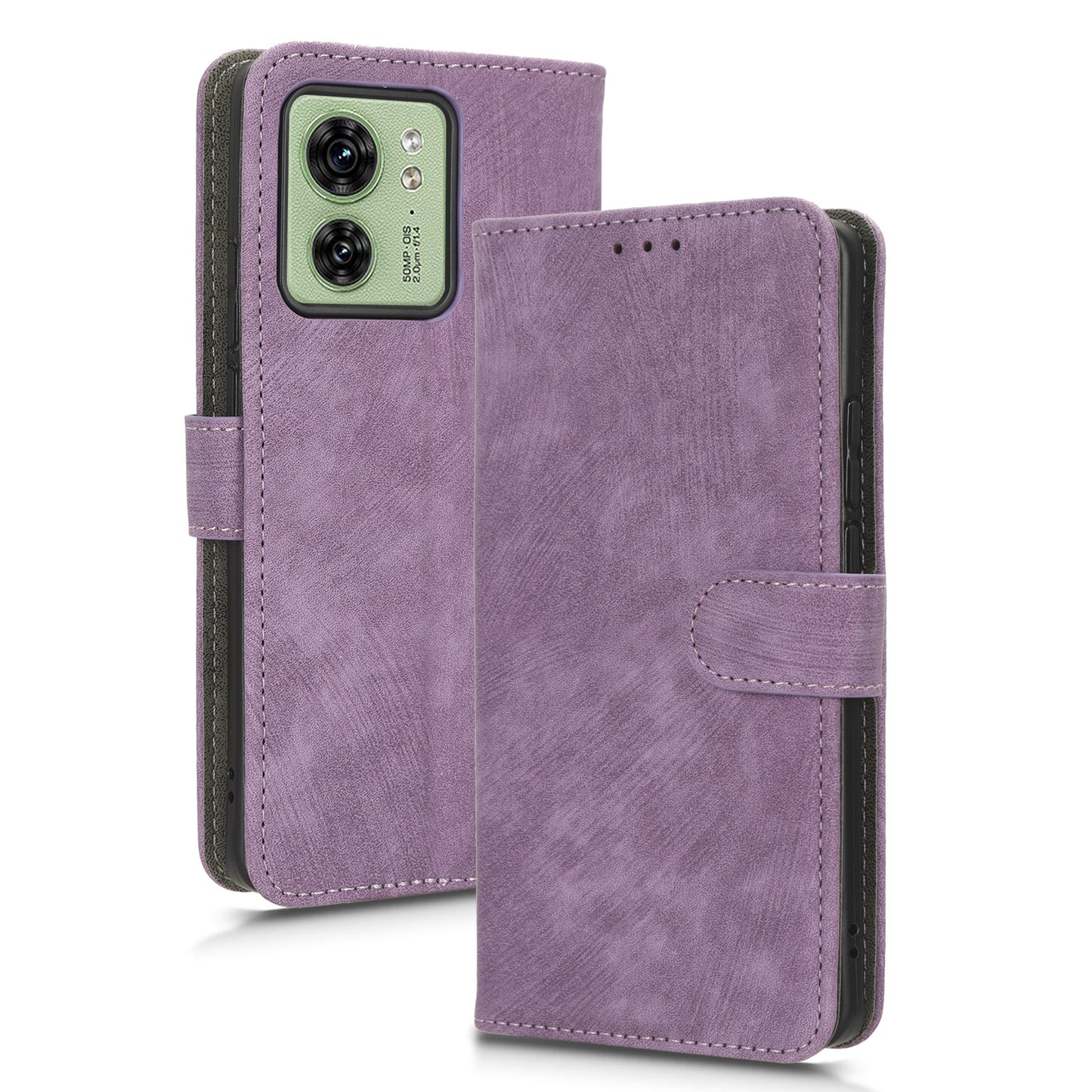 RFID Blocking Wallet Cover for Motorola Edge 40 5G , PU Leather Stand Phone Protective Case with Strap
