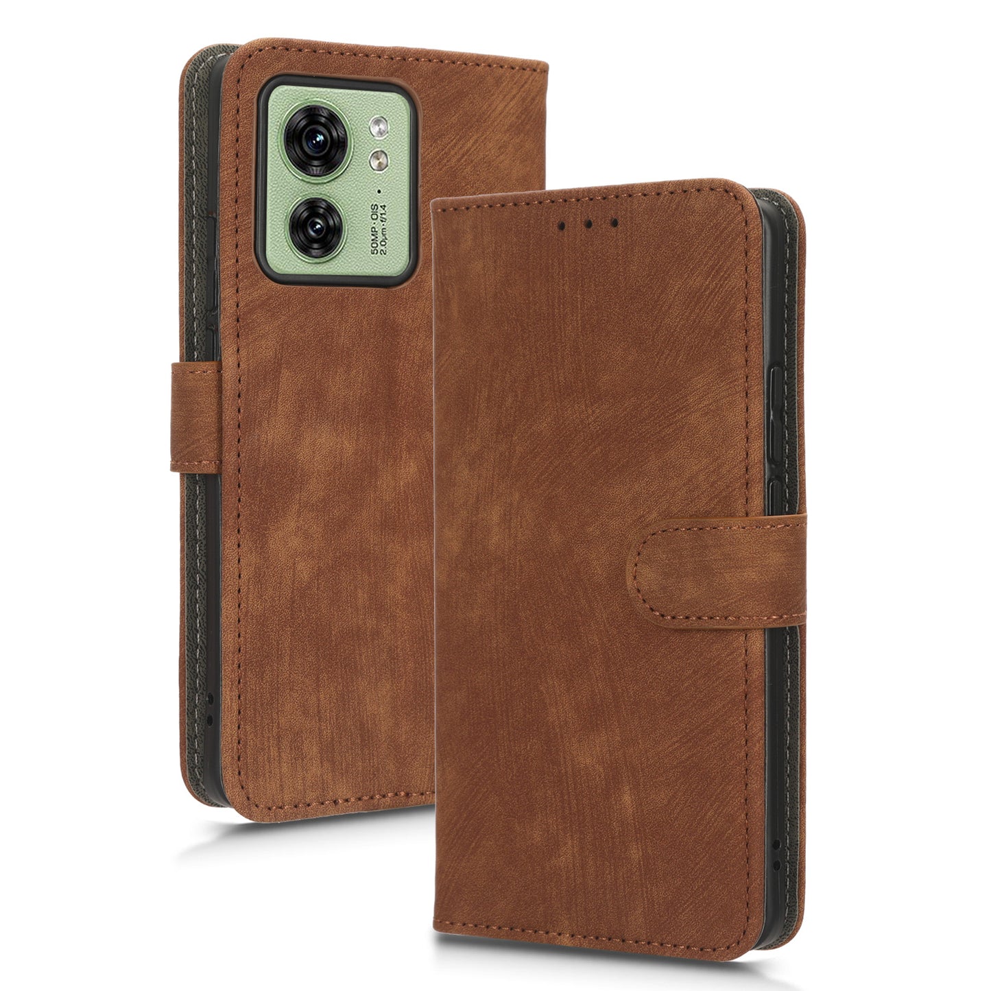 RFID Blocking Wallet Cover for Motorola Edge 40 5G , PU Leather Stand Phone Protective Case with Strap