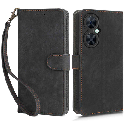 For Huawei Nova 11i / Maimang 20 / Enjoy 60 Pro PU Leather RFID Blocking Wallet Cover Stand Phone Case with Strap