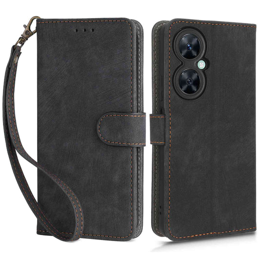 For Huawei Nova 11i / Maimang 20 / Enjoy 60 Pro PU Leather RFID Blocking Wallet Cover Stand Phone Case with Strap