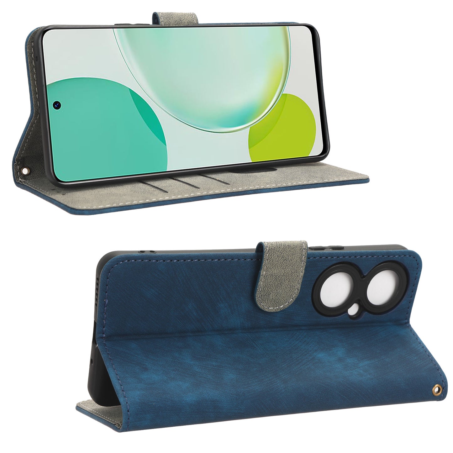 For Huawei Nova 11i / Maimang 20 / Enjoy 60 Pro PU Leather RFID Blocking Wallet Cover Stand Phone Case with Strap