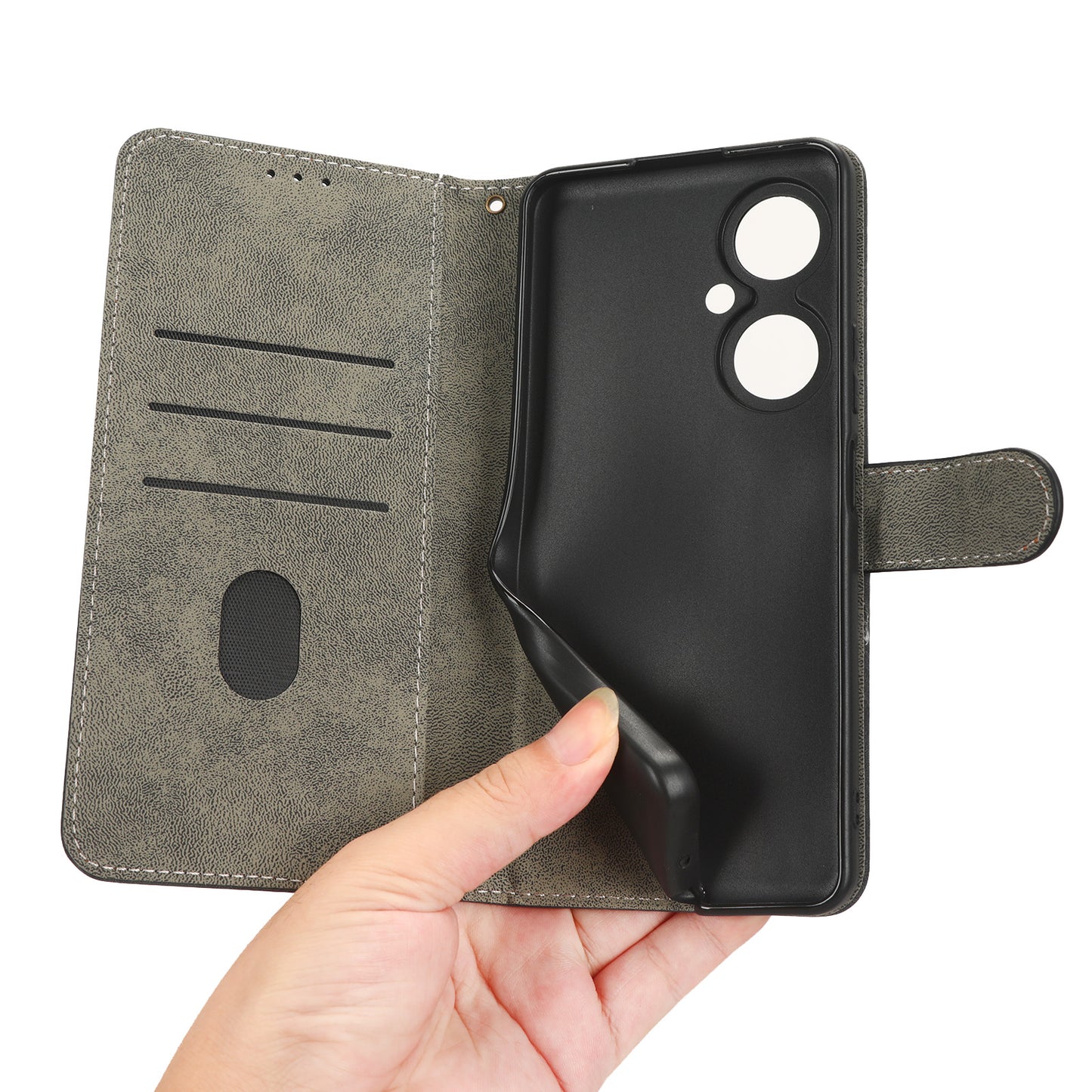 For Huawei Nova 11i / Maimang 20 / Enjoy 60 Pro PU Leather RFID Blocking Wallet Cover Stand Phone Case with Strap