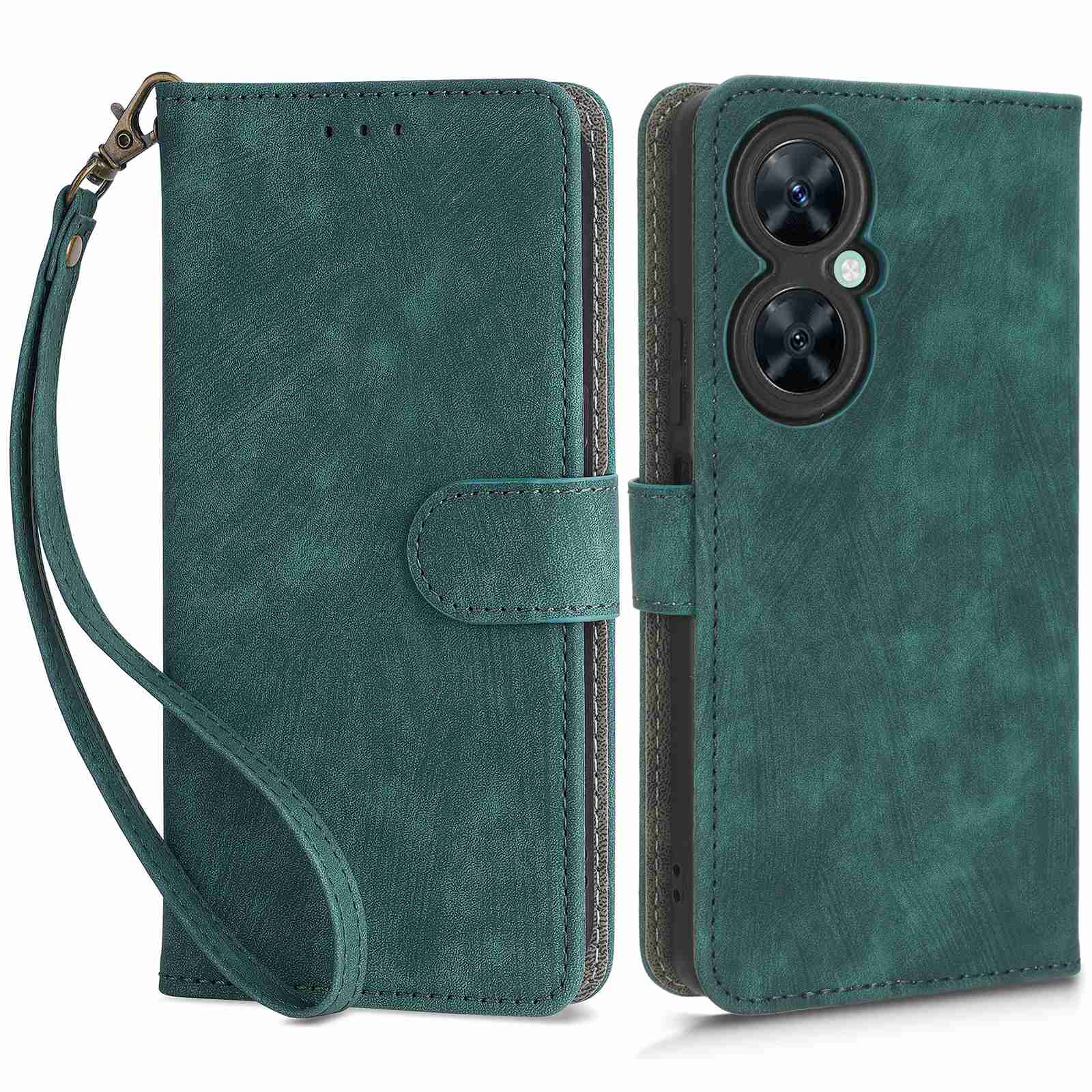 For Huawei Nova 11i / Maimang 20 / Enjoy 60 Pro PU Leather RFID Blocking Wallet Cover Stand Phone Case with Strap