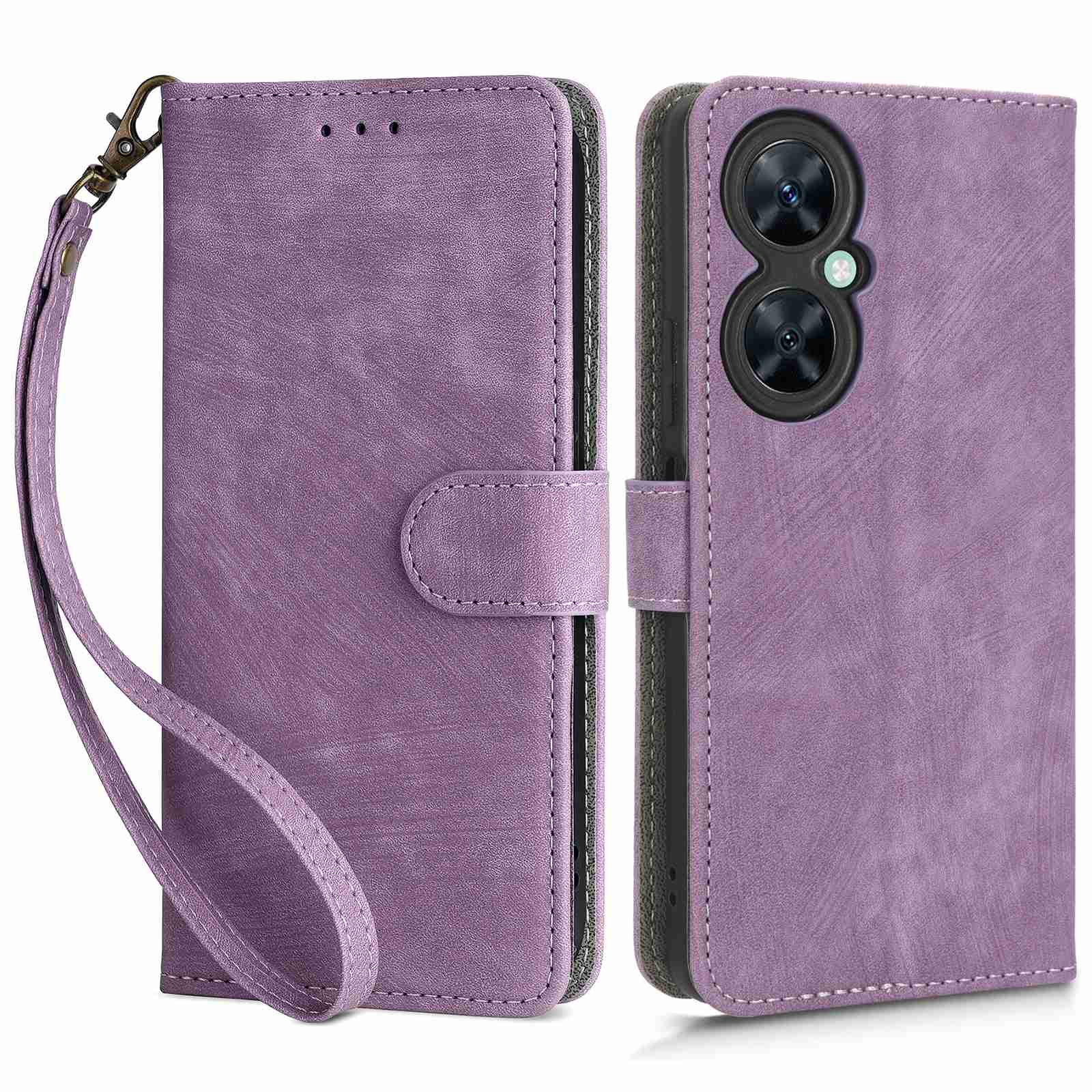 For Huawei Nova 11i / Maimang 20 / Enjoy 60 Pro PU Leather RFID Blocking Wallet Cover Stand Phone Case with Strap