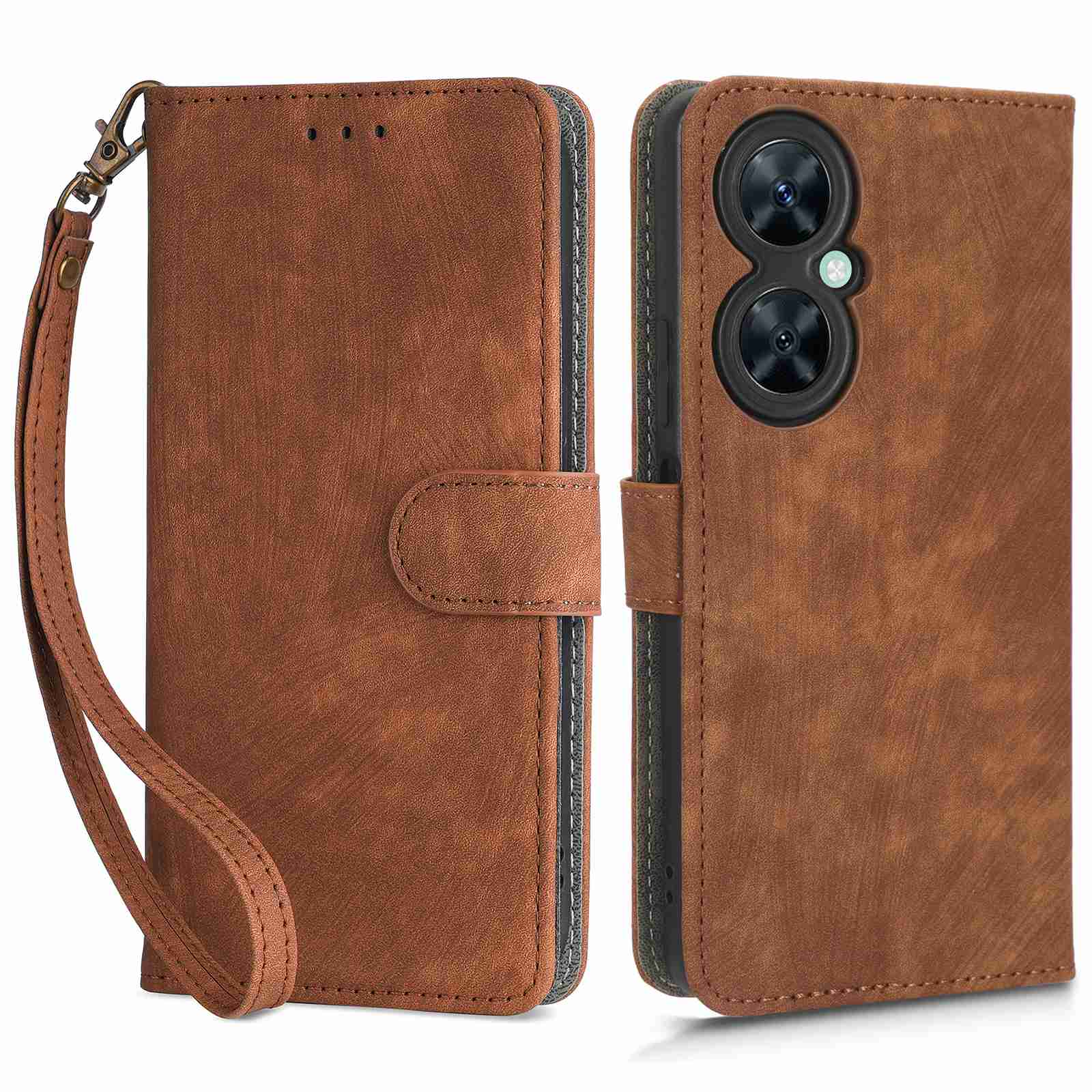 For Huawei Nova 11i / Maimang 20 / Enjoy 60 Pro PU Leather RFID Blocking Wallet Cover Stand Phone Case with Strap