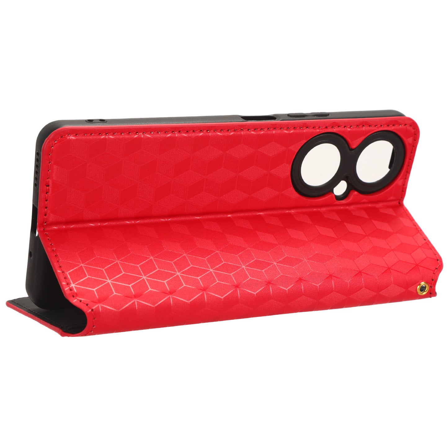 For Huawei Nova 11i / Maimang 20 / Enjoy 60 Pro Stand Wallet PU Leather Rhombus Imprinted Anti-drop Phone Cover