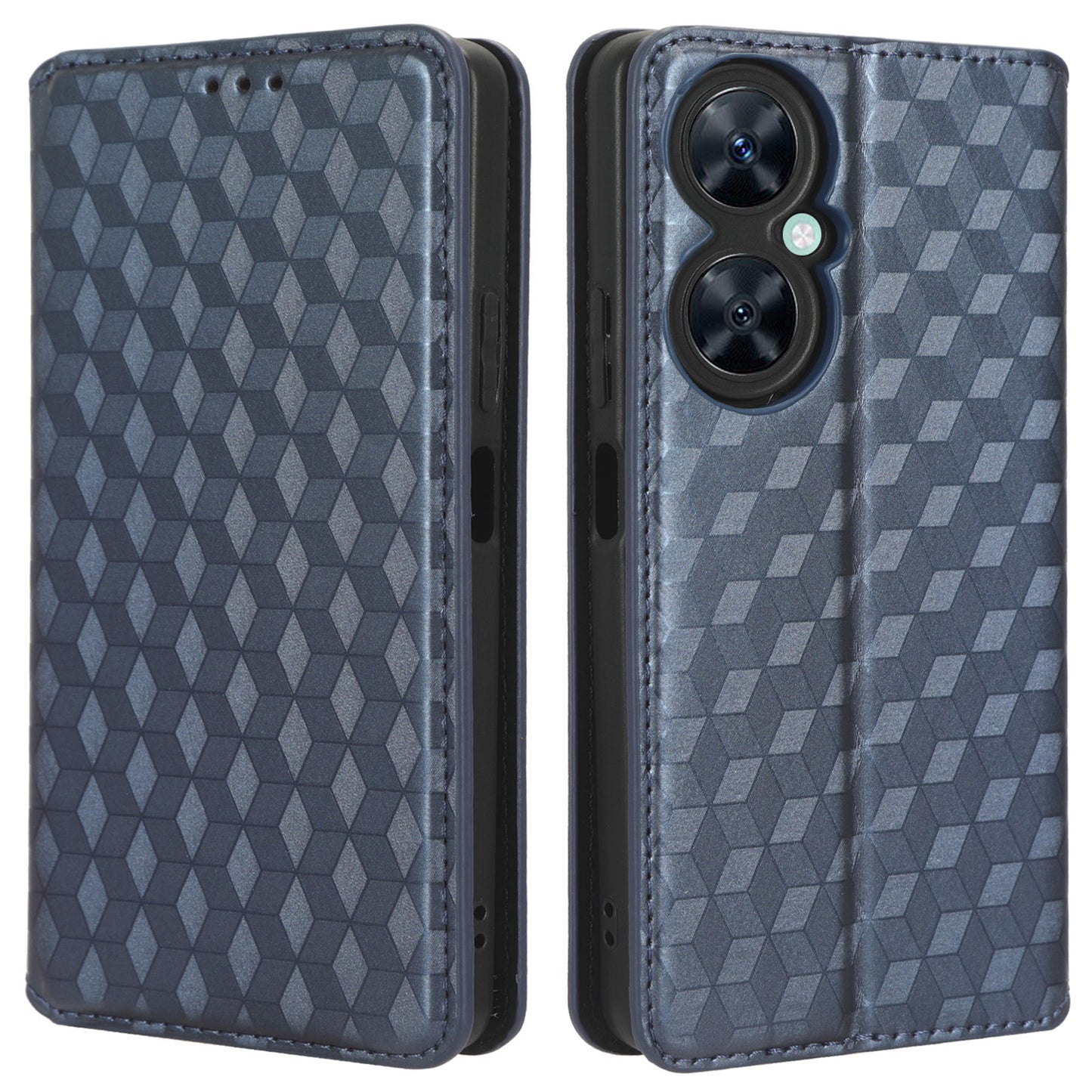 For Huawei Nova 11i / Maimang 20 / Enjoy 60 Pro Stand Wallet PU Leather Rhombus Imprinted Anti-drop Phone Cover